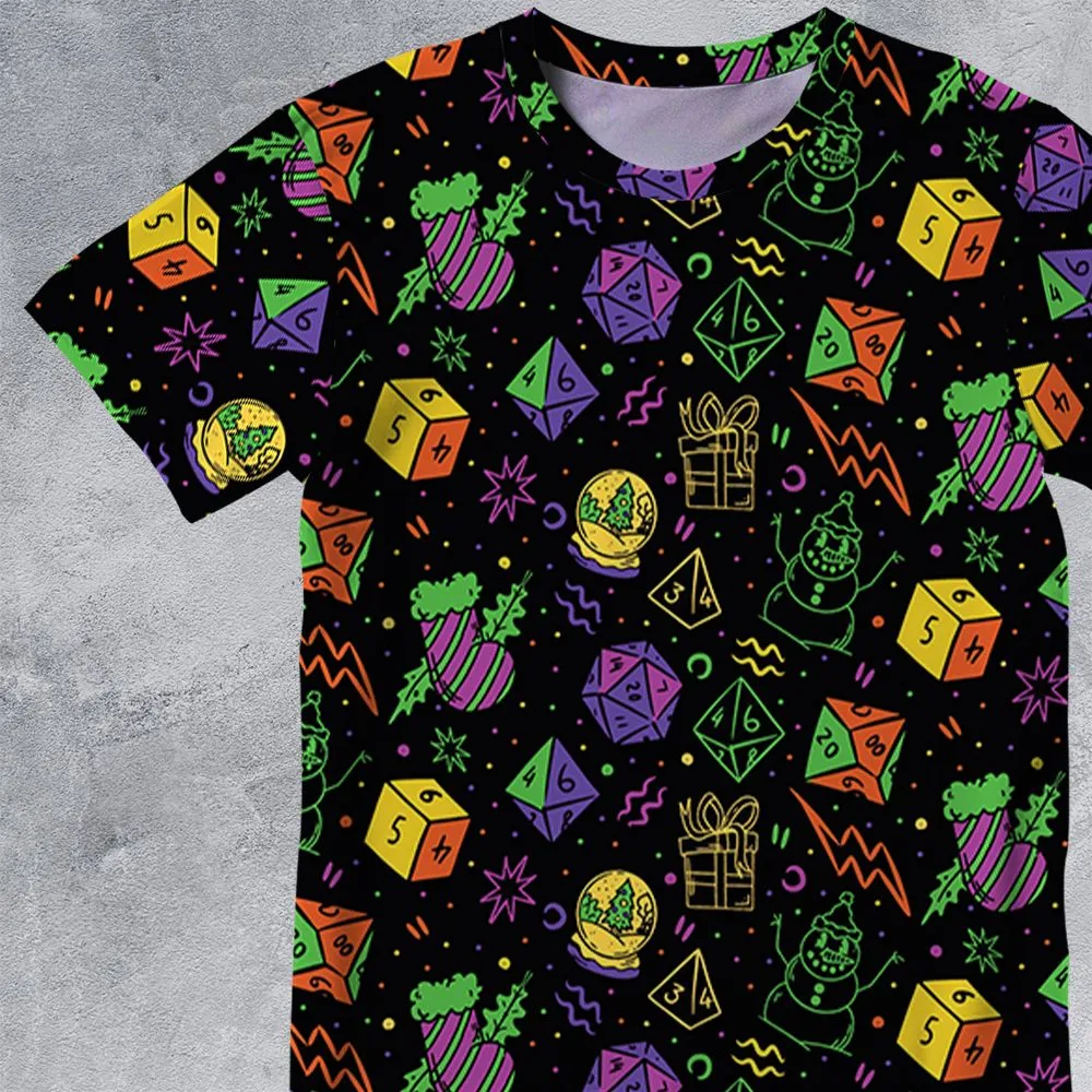Christmas Role Playing Dice All-Over Print Unisex T-Shirt -  - 2