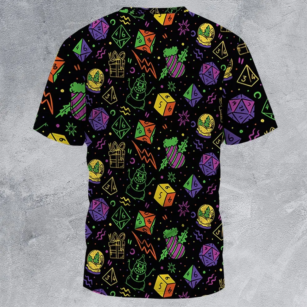 Christmas Role Playing Dice All-Over Print Unisex T-Shirt -  - 4