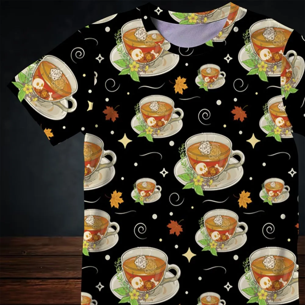 Cute Dnd Fall Tea All-Over Print Unisex T-Shirt -  - 2
