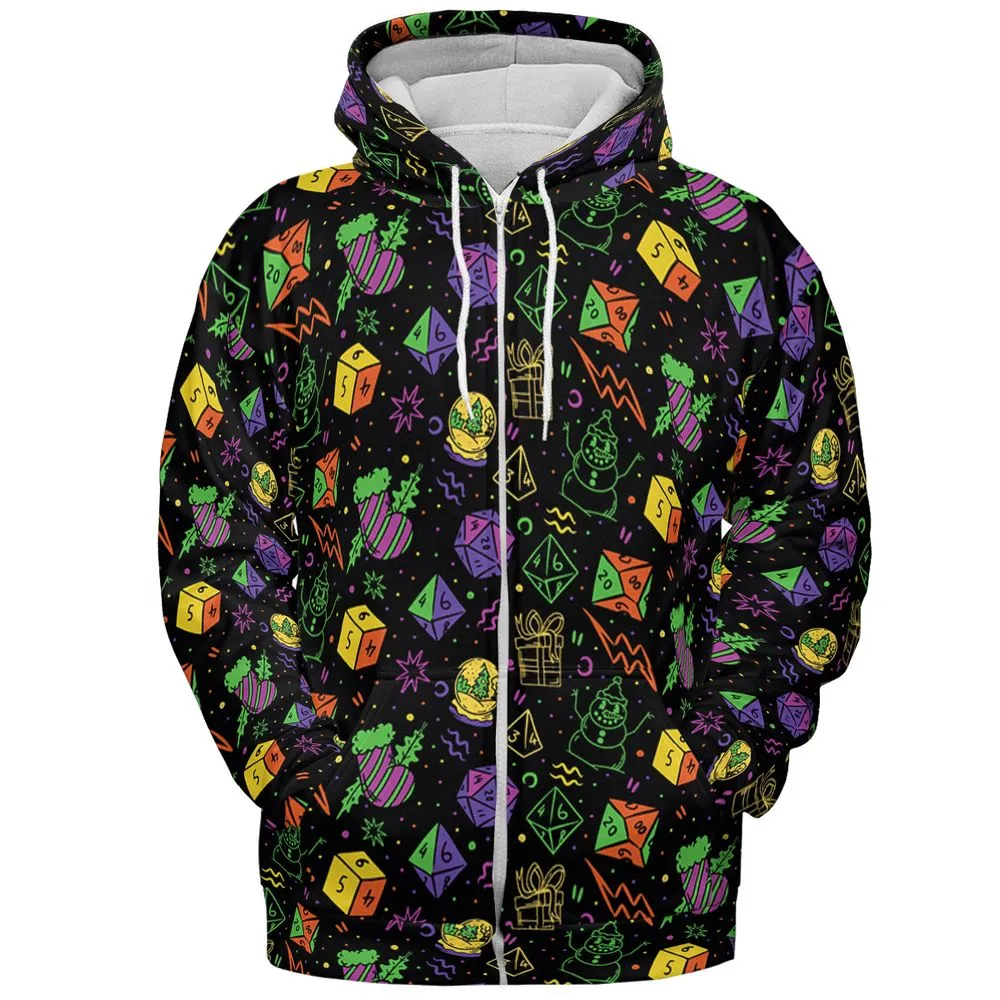 Christmas Role Playing Dice All-over Print Hoodie -  - 3