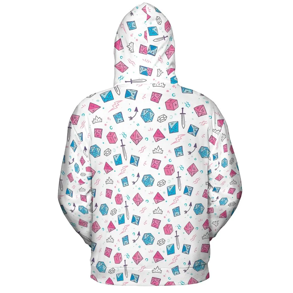 DnD Dice Pattern Cute All-over Print Hoodie -  - 4