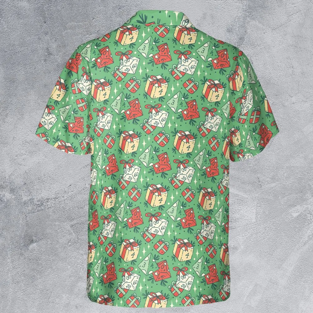 Christmas Dice Gift Button Down Shirt -  - 3