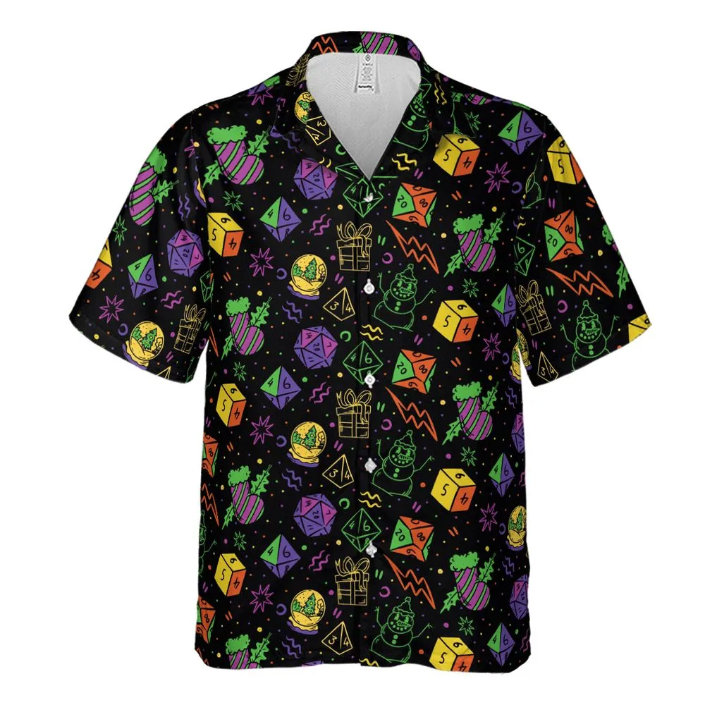 Christmas Role Playing Dice Hawaiian Shirt -  - 2