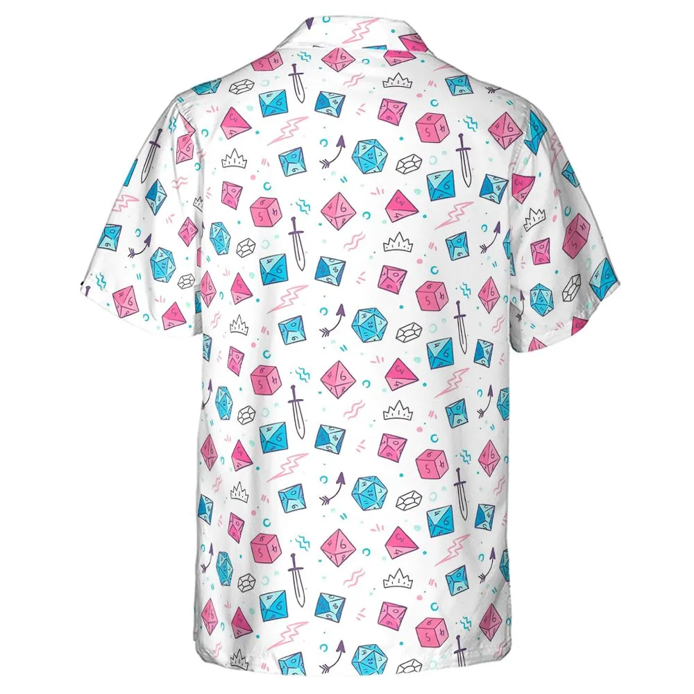 DnD Dice Pattern Cute Hawaiian Shirt -  - 3