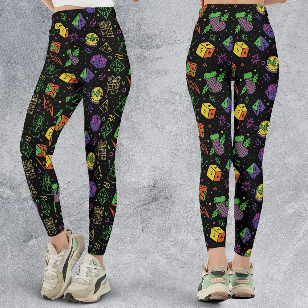 Christmas Role Playing Dice Legging -  - 3