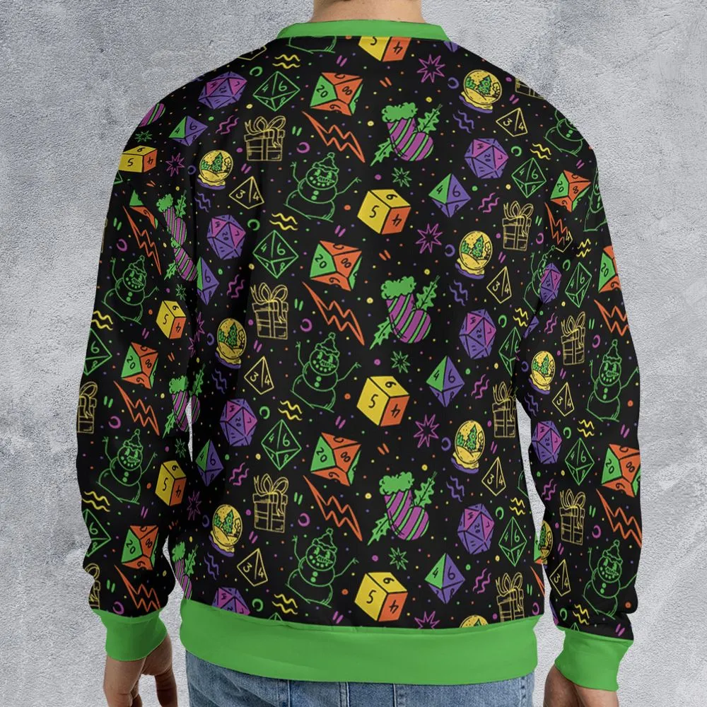 Christmas Role Playing Dice All-over Print Sweatshirt -  - 2