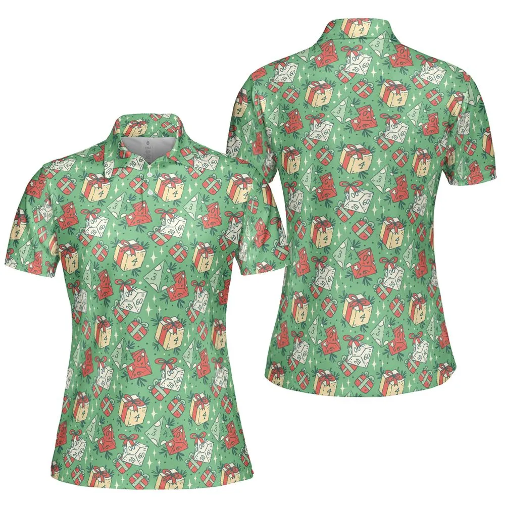 Christmas Dice Gift AOP Men/Women Polo Shirt -  - 5
