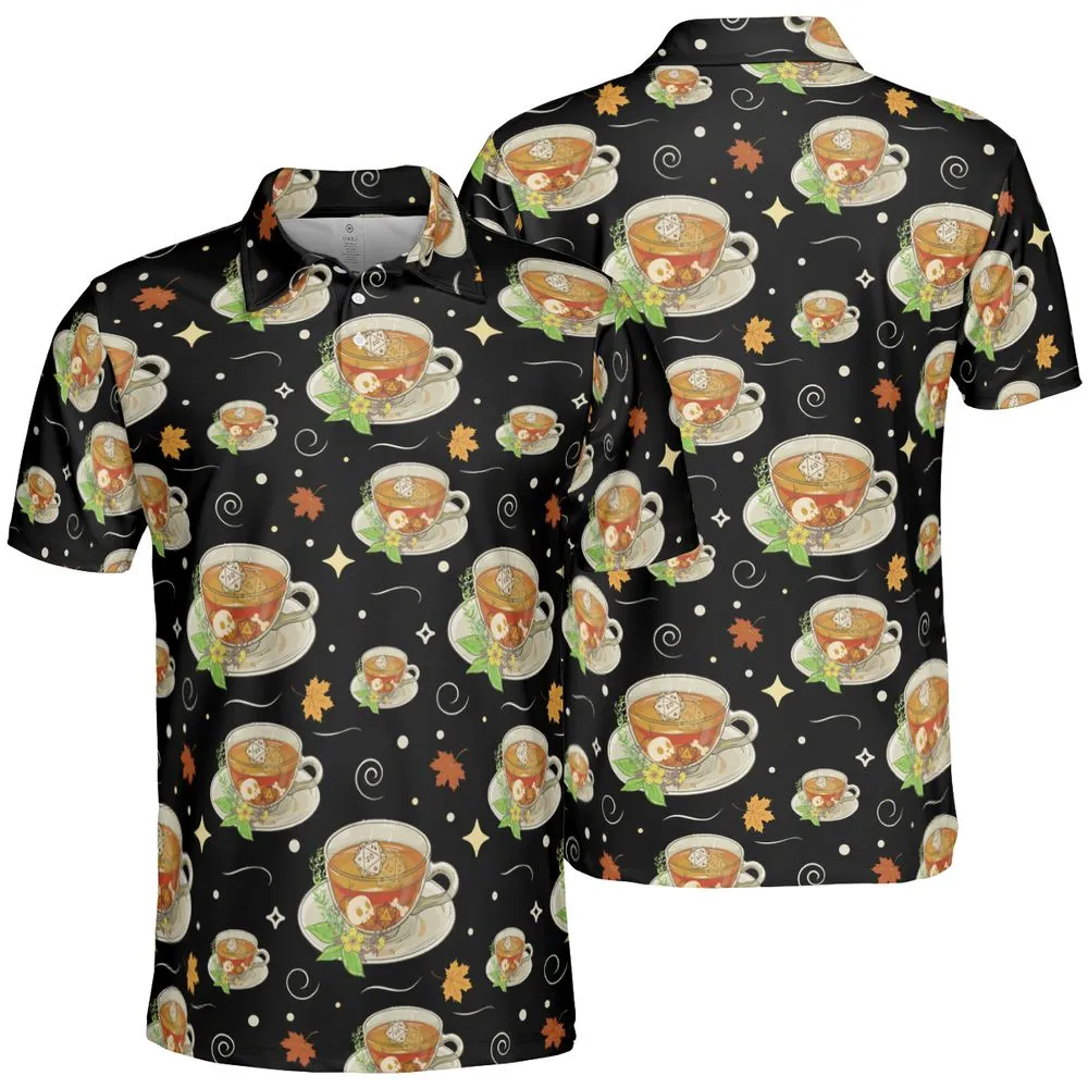Cute Dnd Fall Tea AOP Men/Women Polo Shirt -  - 2