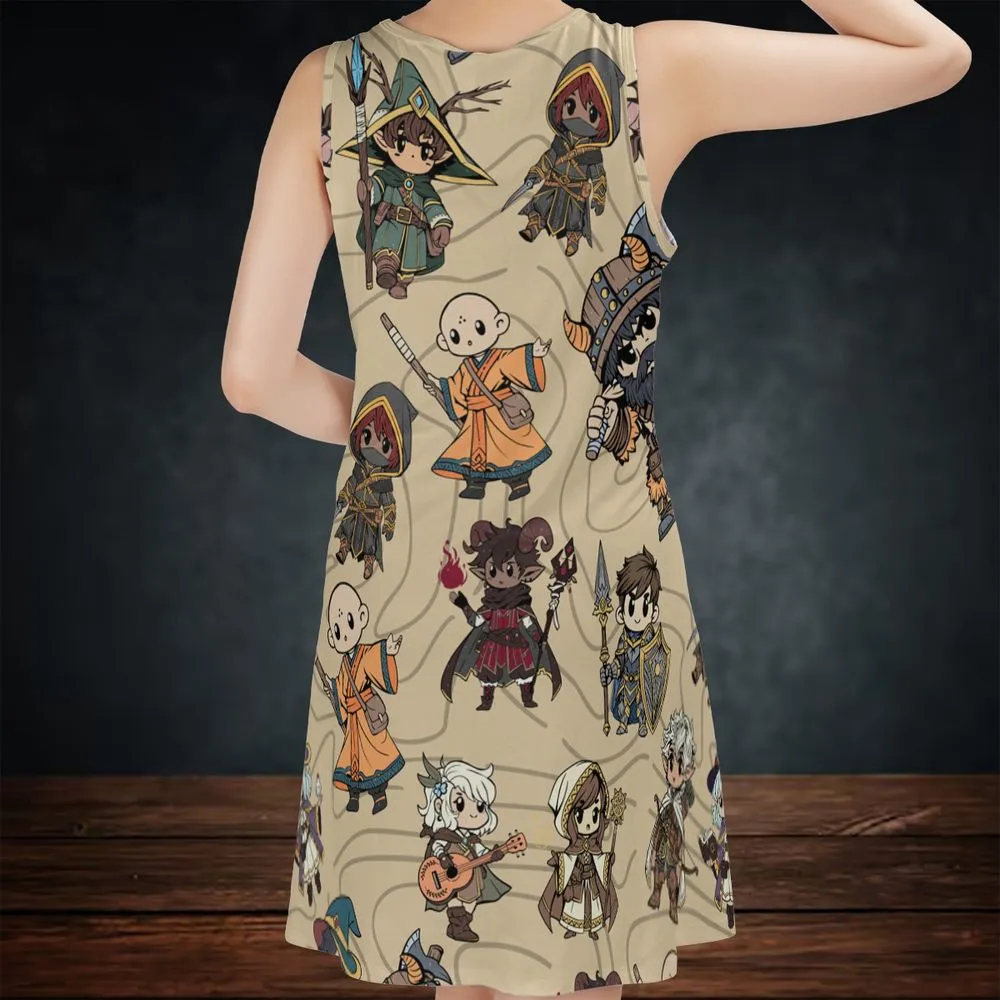 Chibi DnD Party – All Classes Sleeveless Dress -  - 2