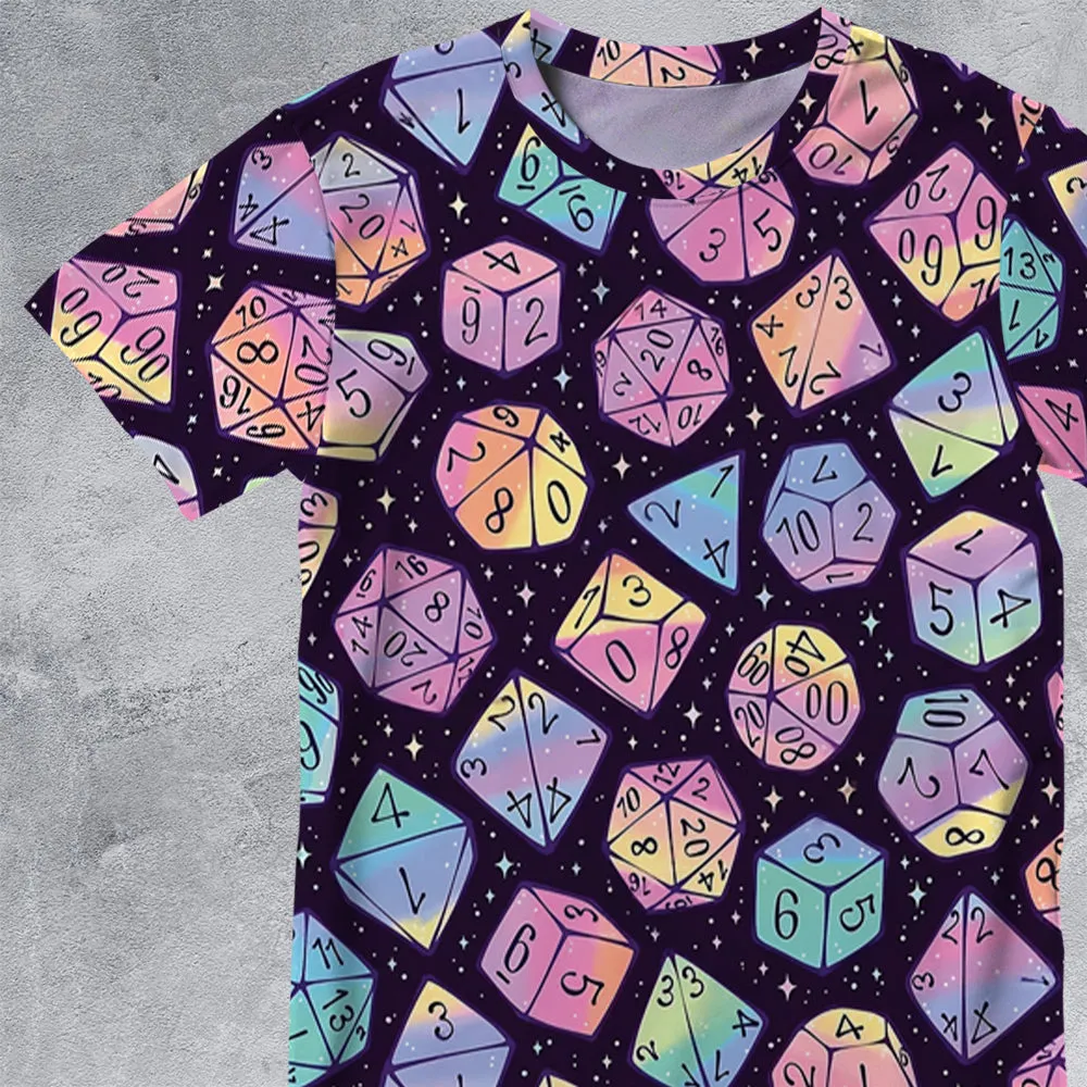Magic Dice Dark Rainbow All-Over Print Unisex T-Shirt - 2