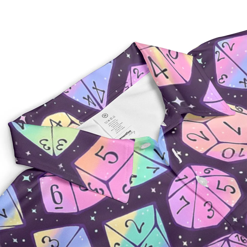Magic Dice Dark Rainbow AOP Men/Women Polo Shirt - 3