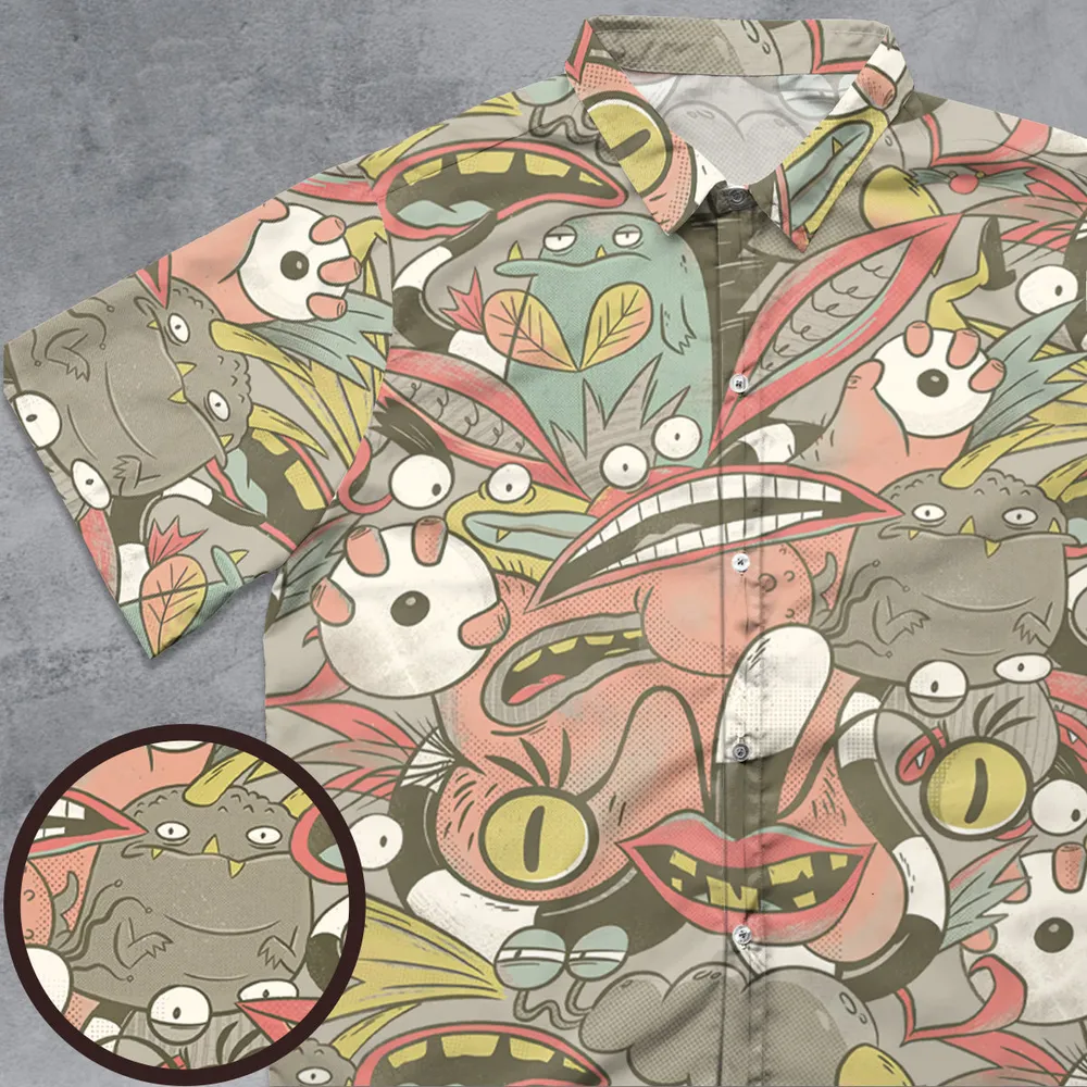Weird Is Cool Aaahh!!! Real Monsters Button Down Shirt - 2