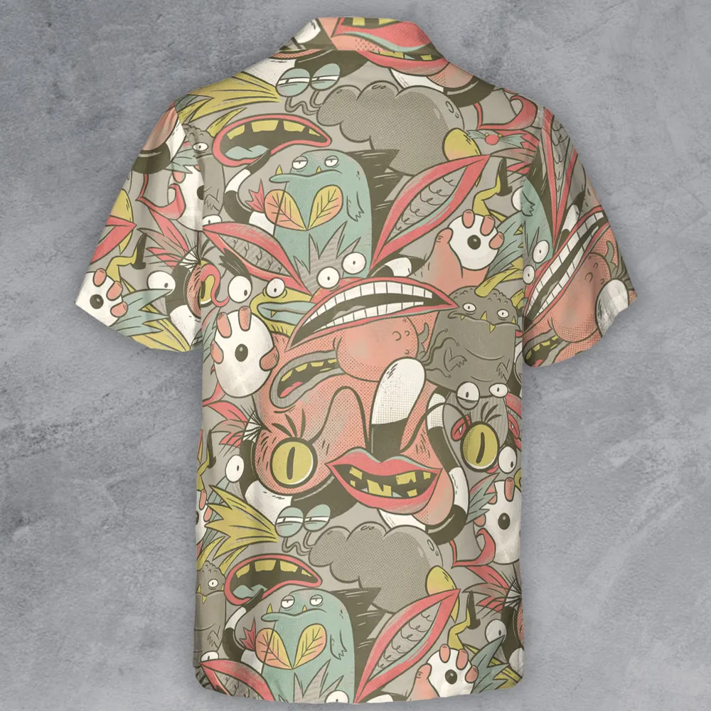 Weird Is Cool Aaahh!!! Real Monsters Button Down Shirt - 4