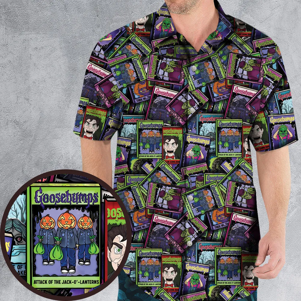 Goosebumps Collage Hawaiian Shirt - 1