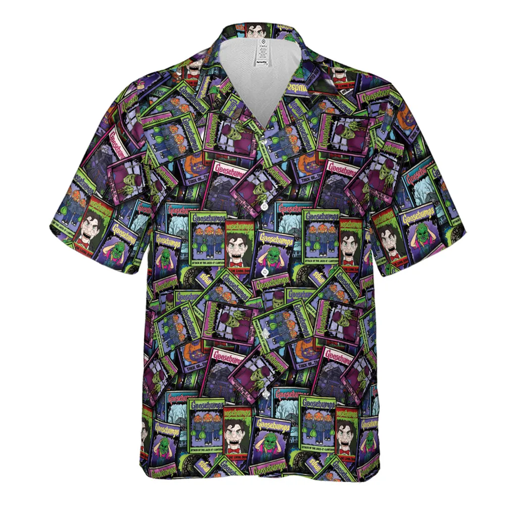 Goosebumps Collage Hawaiian Shirt - 2