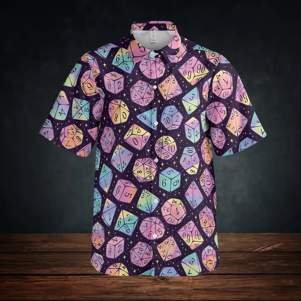 Magic Dice Dark Rainbow Button Down Shirt - 3