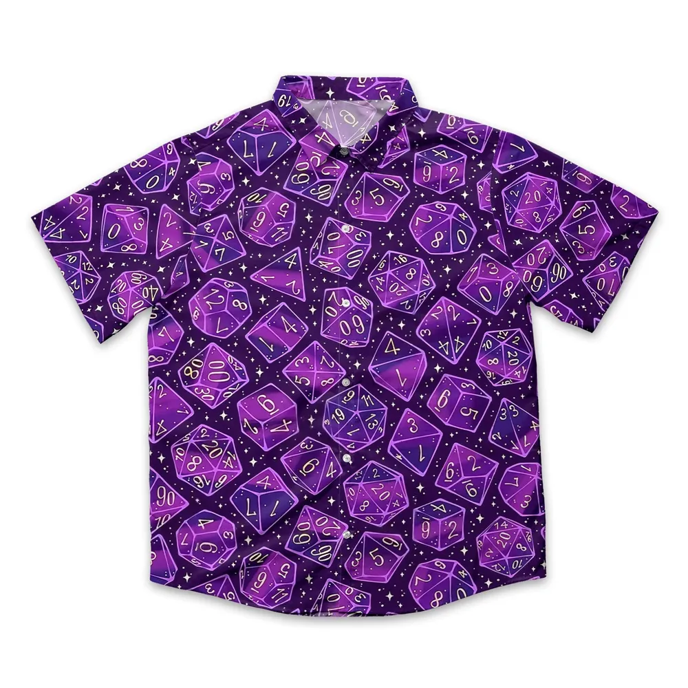 Magic Dice – Arcane Purple Button Down Shirt - 2