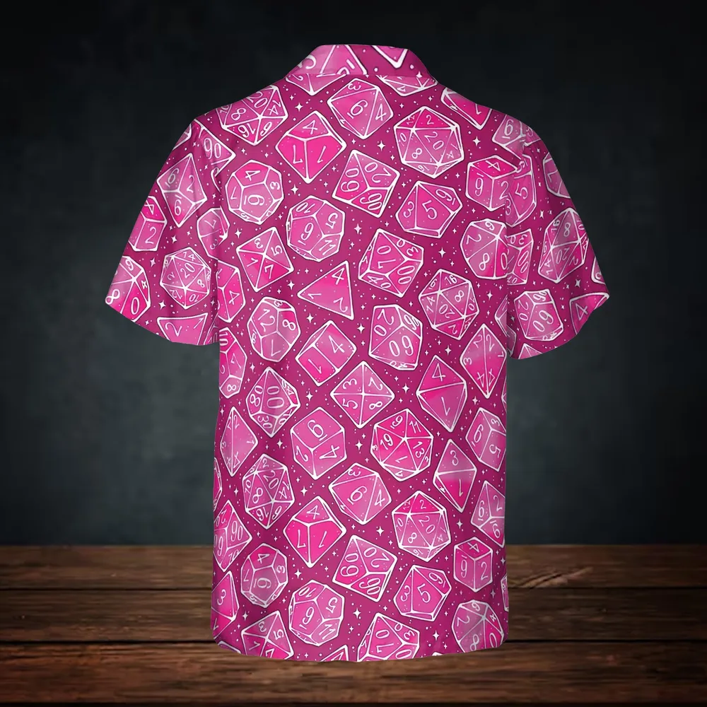 Magic Dice – Neon Pink Button Down Shirt - 3
