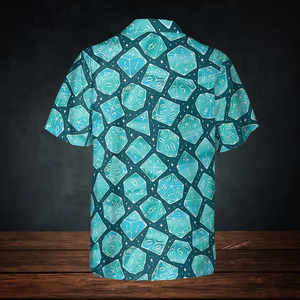 Magic Dice – Mystic Teal Button Down Shirt - 3
