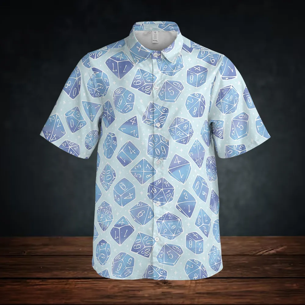 Magic Dice – Ice Blue Edition Button Down Shirt - 2