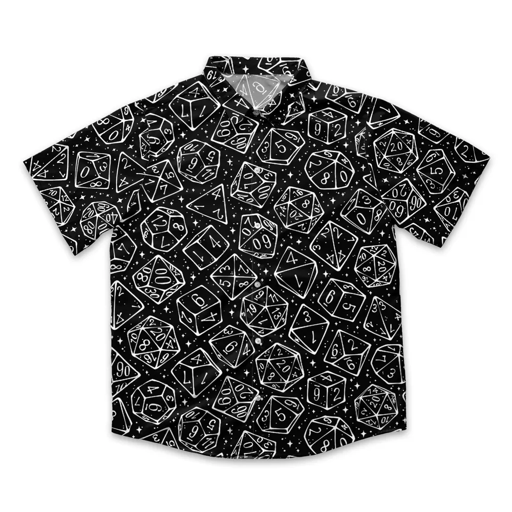 Magic Dice – Monochrome Edition Button Down Shirt - 1