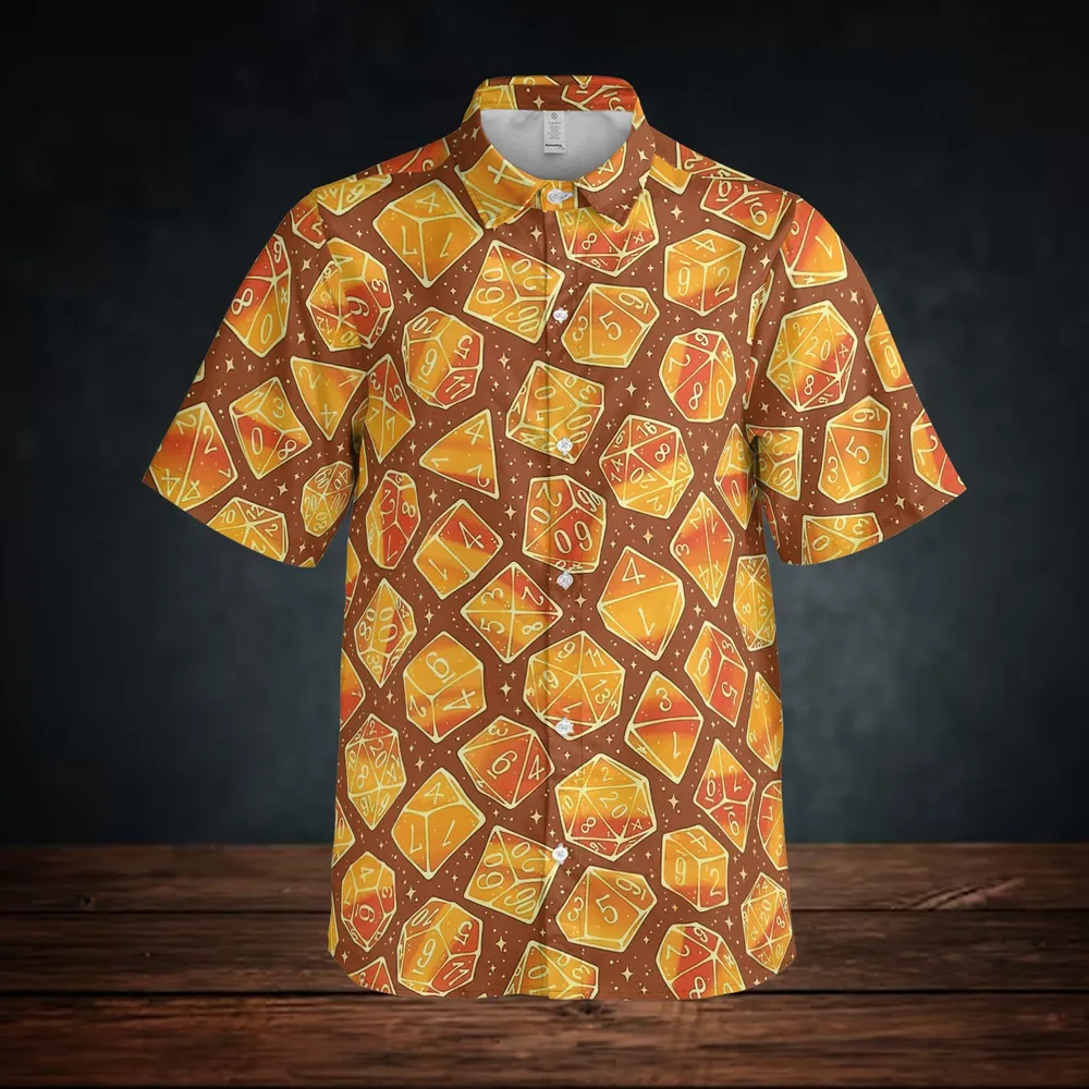 Magic Dice – Amber Flame Edition Button Down Shirt - 2