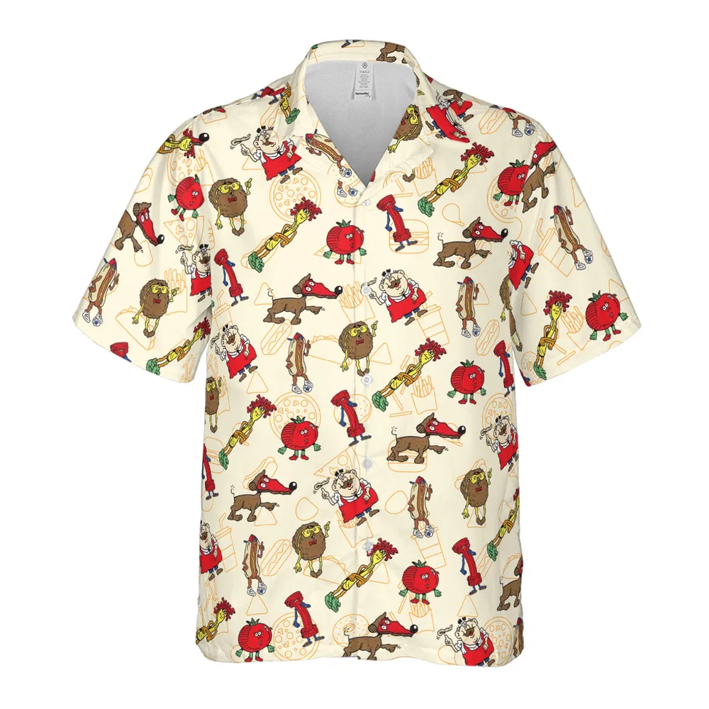Munch Bunch Commercial papa gino's Characters Hawaiian Shirt - 2