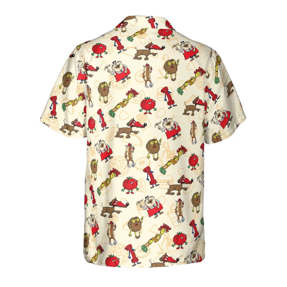 Munch Bunch Commercial papa gino's Characters Hawaiian Shirt - 3