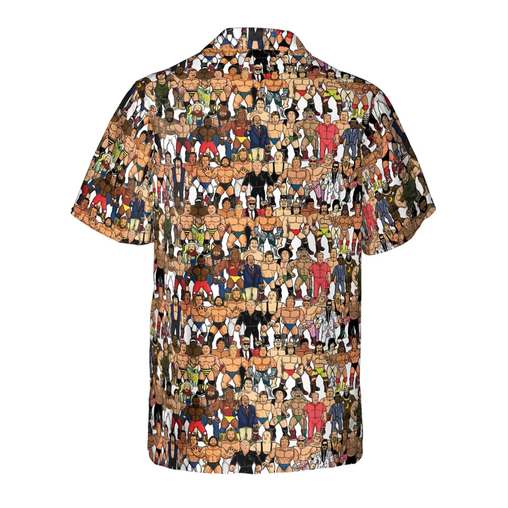 85-86 Wrestling Roster - Wrestling Hawaiian Shirt - 3
