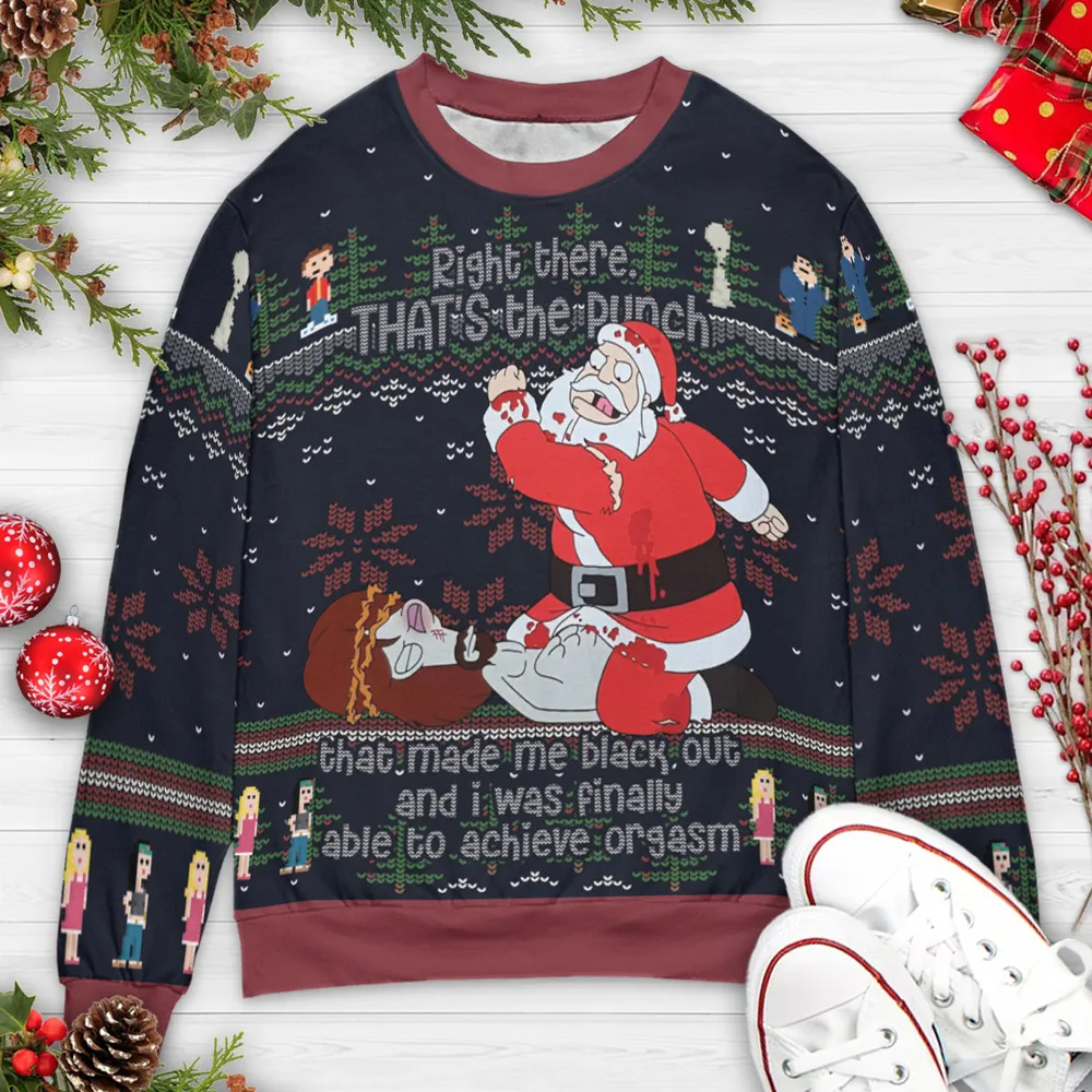That's Punch American Dad Ugly Christmas Sweatshirt - 2