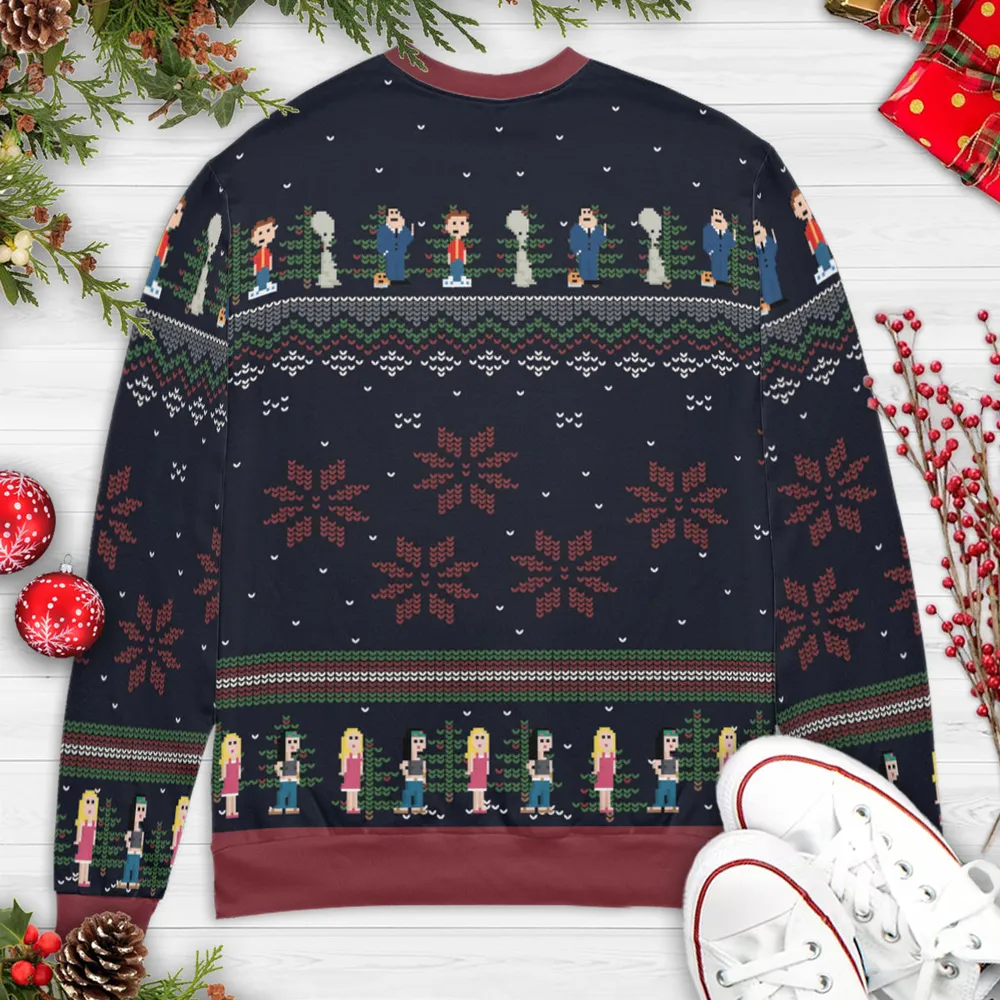 That's Punch American Dad Ugly Christmas Sweatshirt - 3