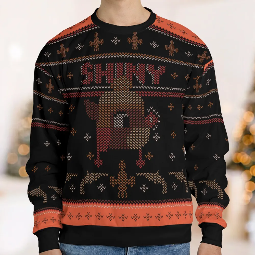 Rudolph Shiny Ugly Christmas Sweatshirt - 1