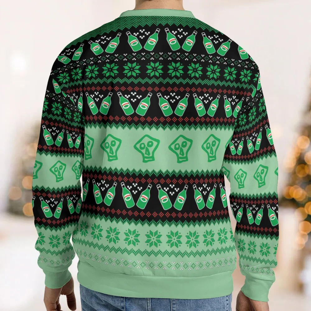 You Fuzzy Little Man Peach Ugly Christmas Sweatshirt - 2