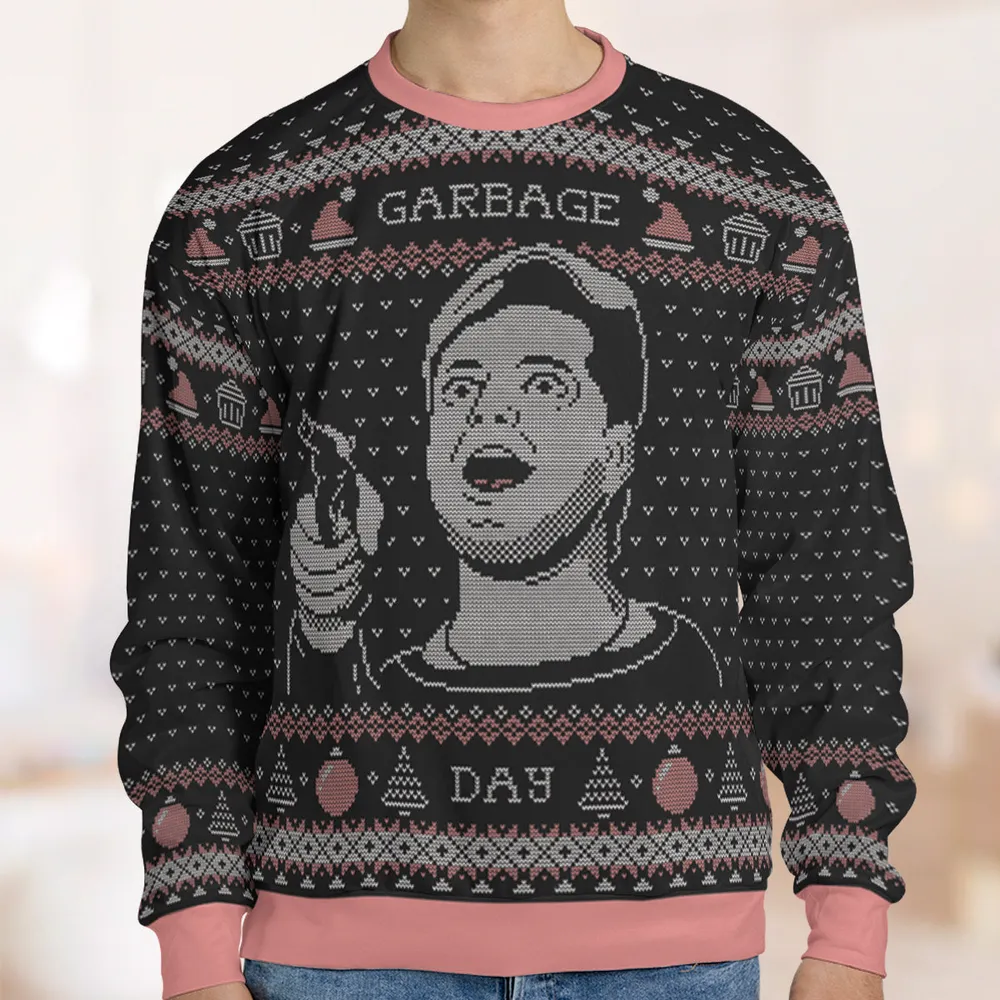 Garbage Day Silent Night Deadly Night Ugly Christmas Sweatshirt - 1