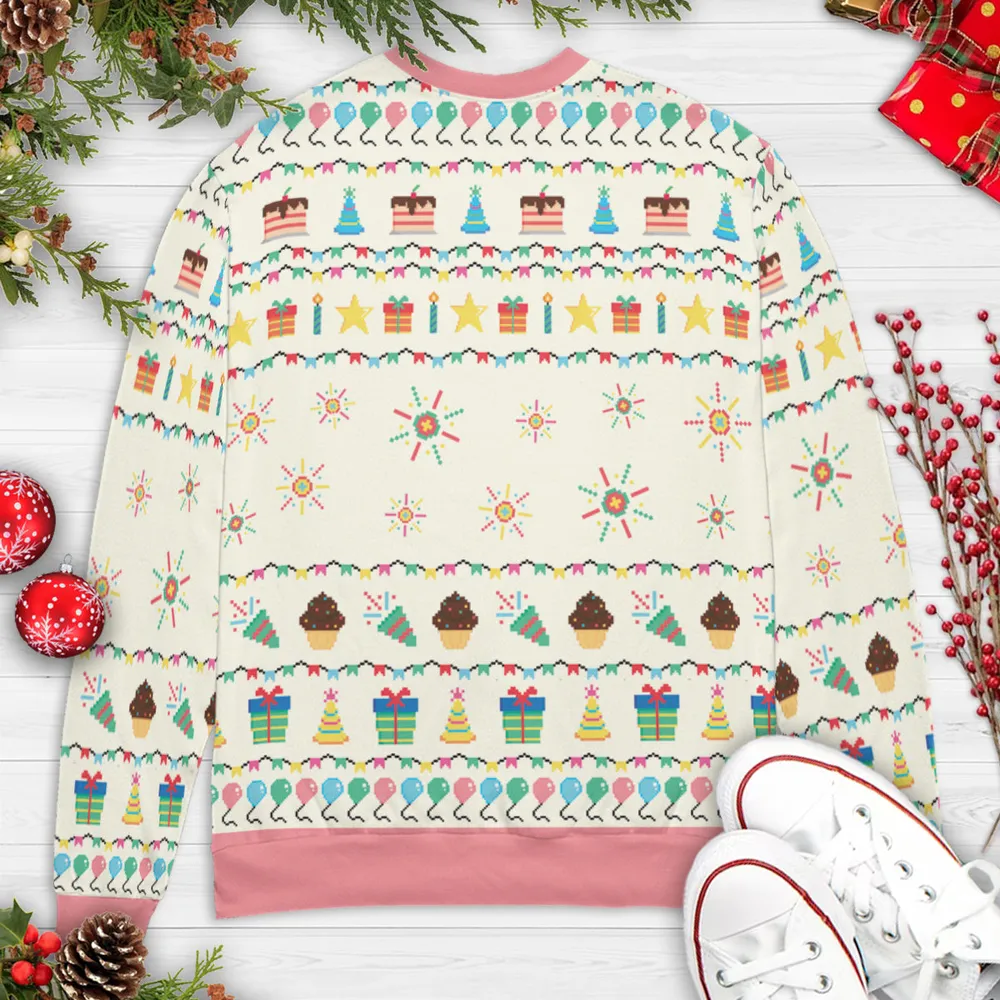 The Party Never Ends Ugly Christmas Sweatshirt - 4