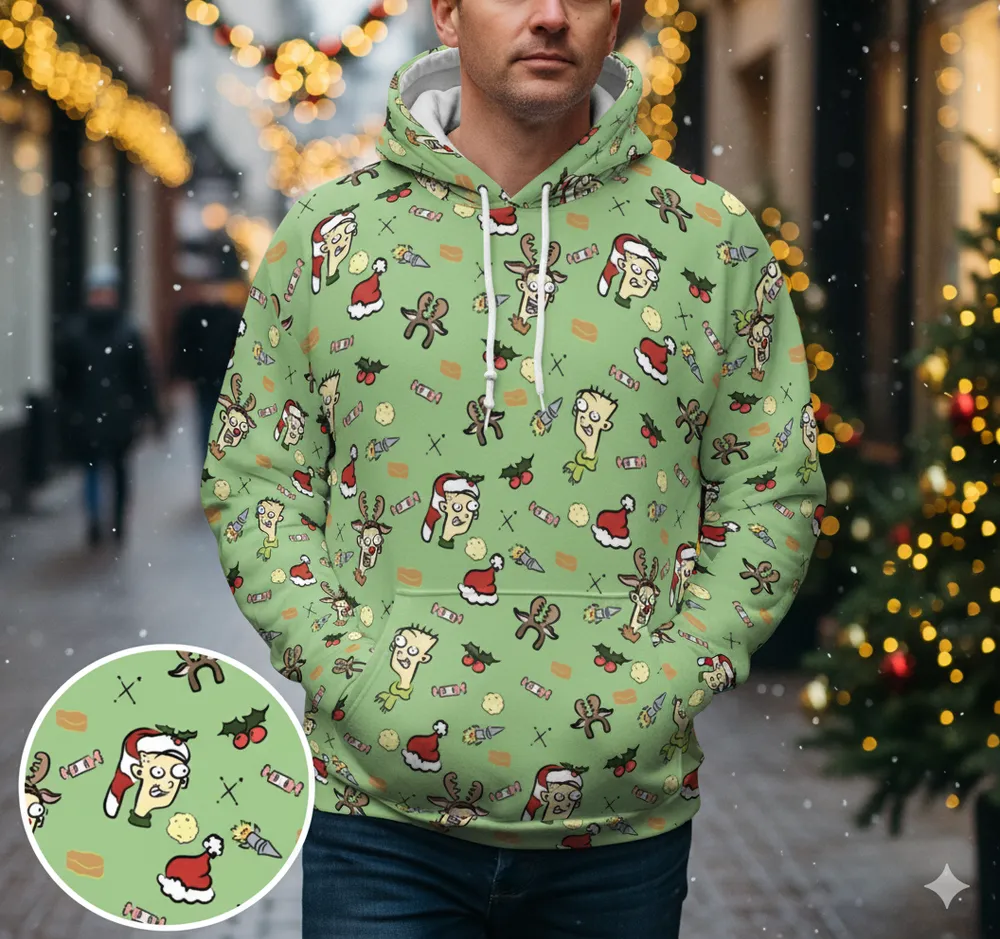 Holiday Laughs Ed, Edd n Eddy All-over Print Hoodie - 1