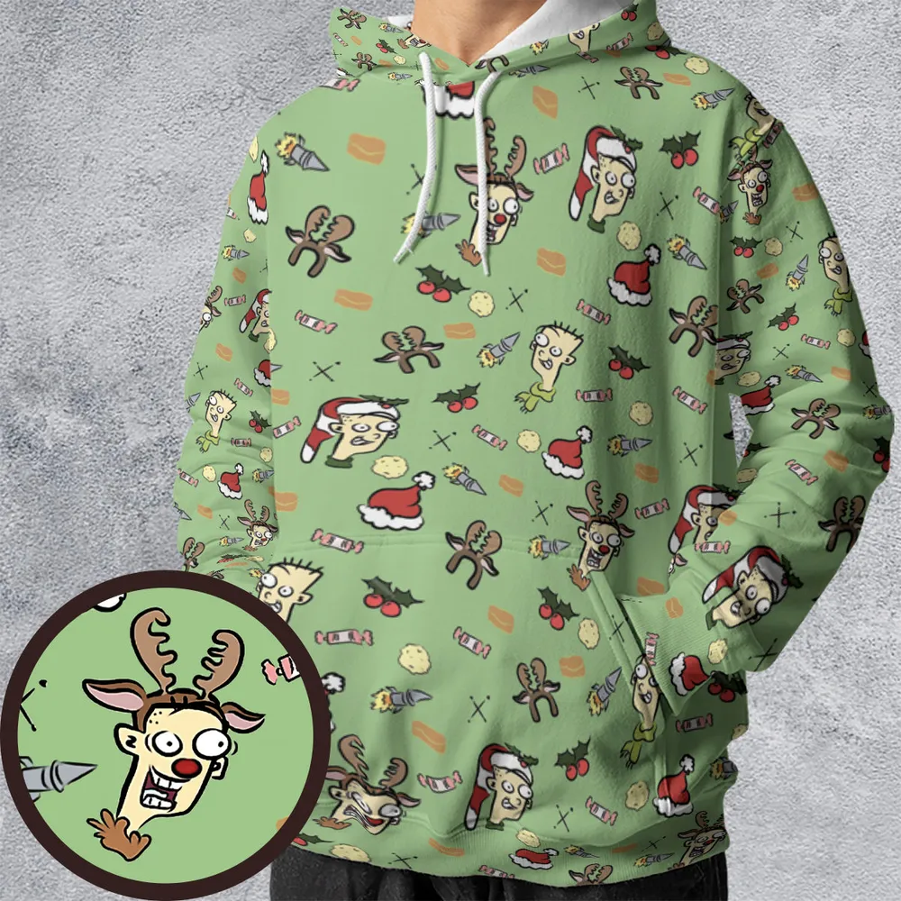 Holiday Laughs Ed, Edd n Eddy All-over Print Hoodie - 2