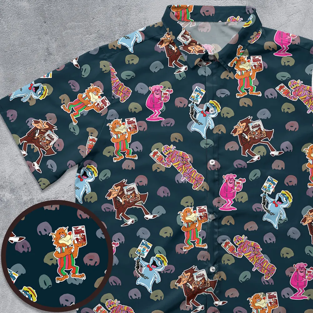 80s Cereal Monsters Button Down Shirt - 1