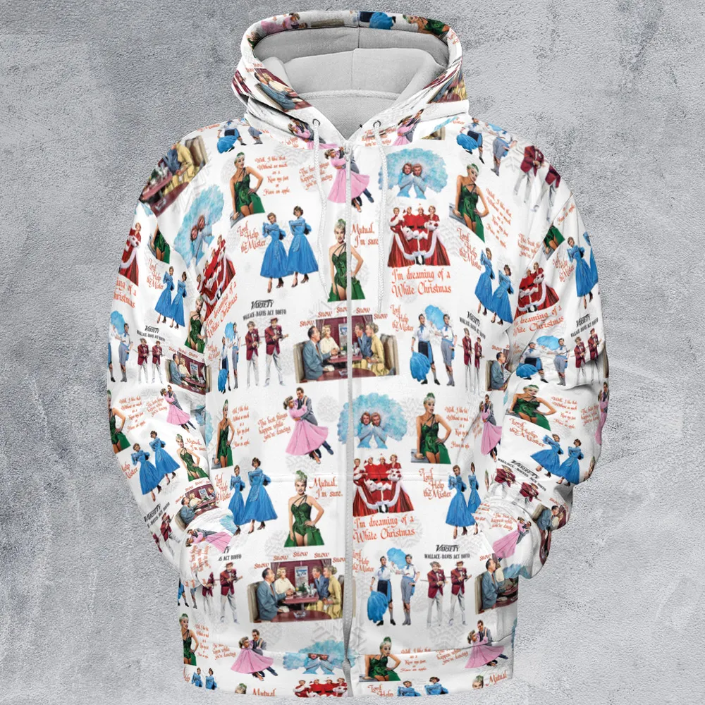 White Christmas All-over Print Hoodie - 4