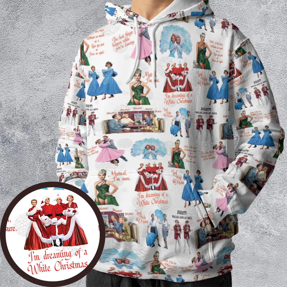 White Christmas All-over Print Hoodie - 1