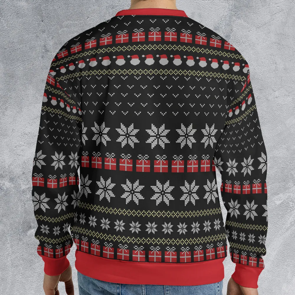 No Turkey Peep Show Ugly Christmas Sweatshirt - 2