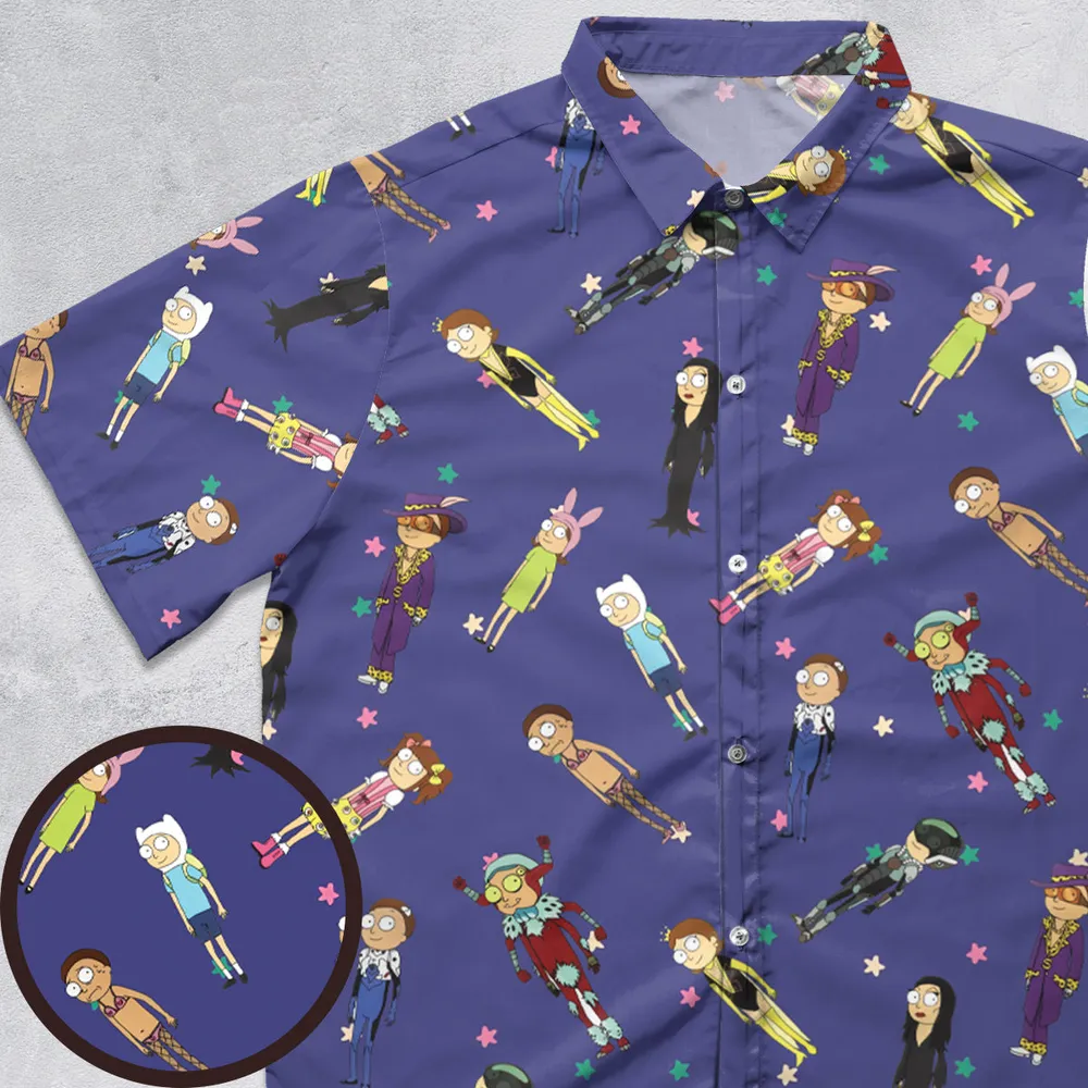 Rick Crew Rick and Morty Button Down Shirt - 2