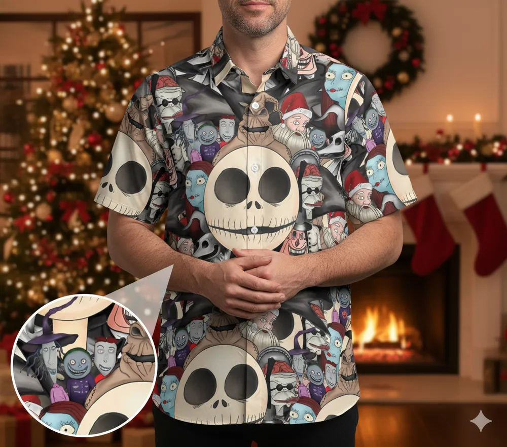 Gothic Vibes The Nightmare Before Christmas Button Down Shirt - 1