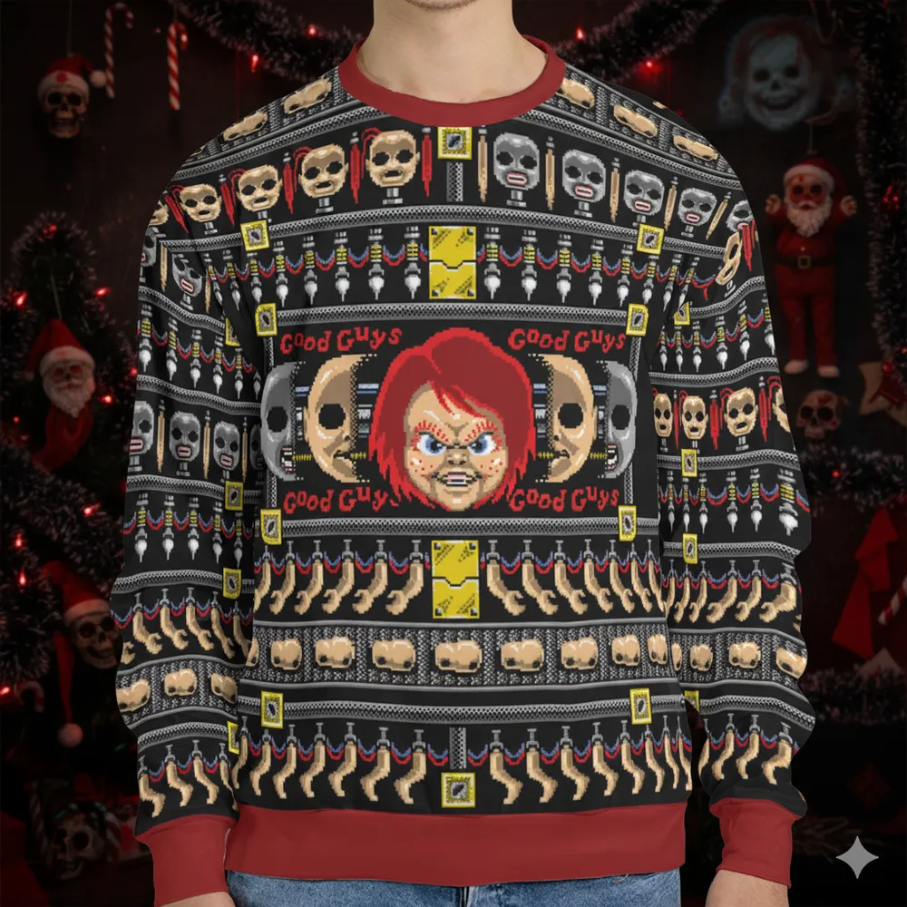 Horror Holiday Child's Play Ugly Christmas Sweatshirt - 1