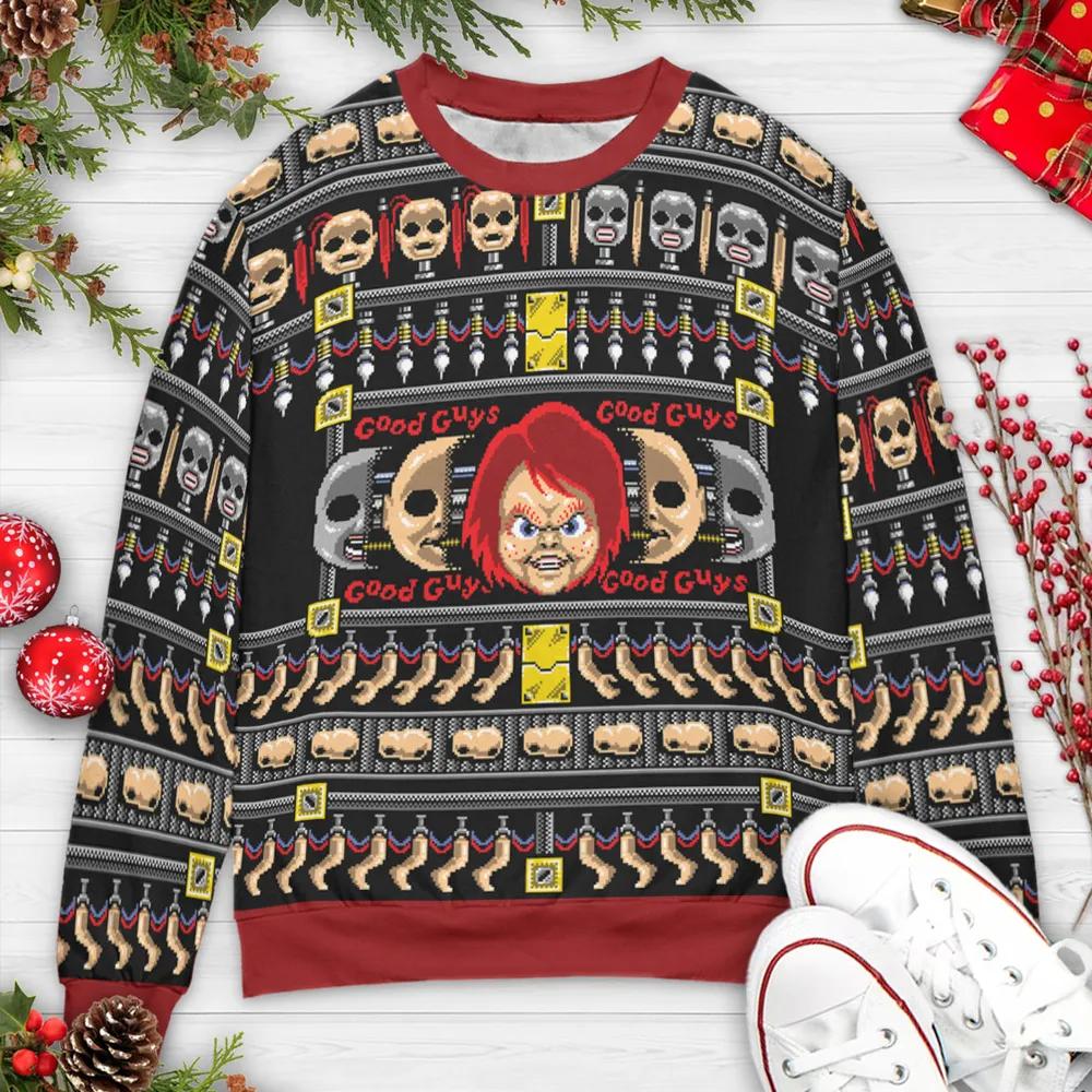 Horror Holiday Child's Play Ugly Christmas Sweatshirt - 2