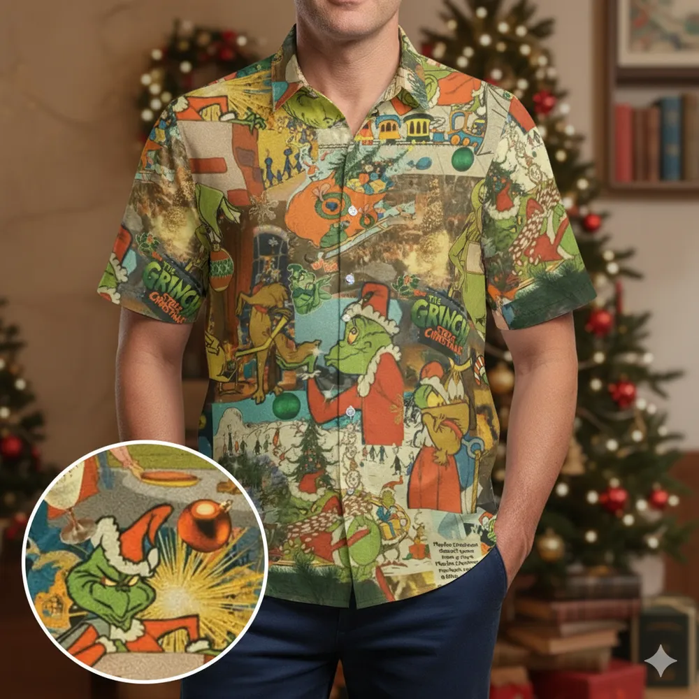 You're a Mean One Button Down Shirt - 1