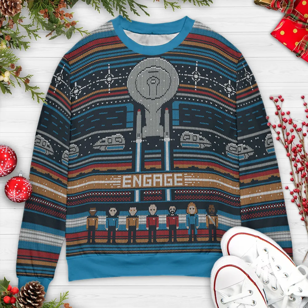 Engaging Holidays Star Trek Ugly Christmas Sweatshirt - 2