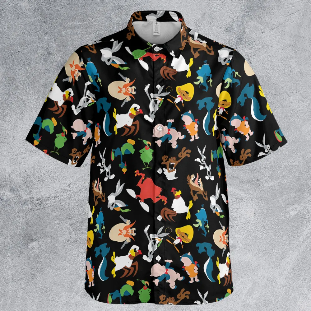 Looney Tunes Identity Pattern Button Down Shirt - 3