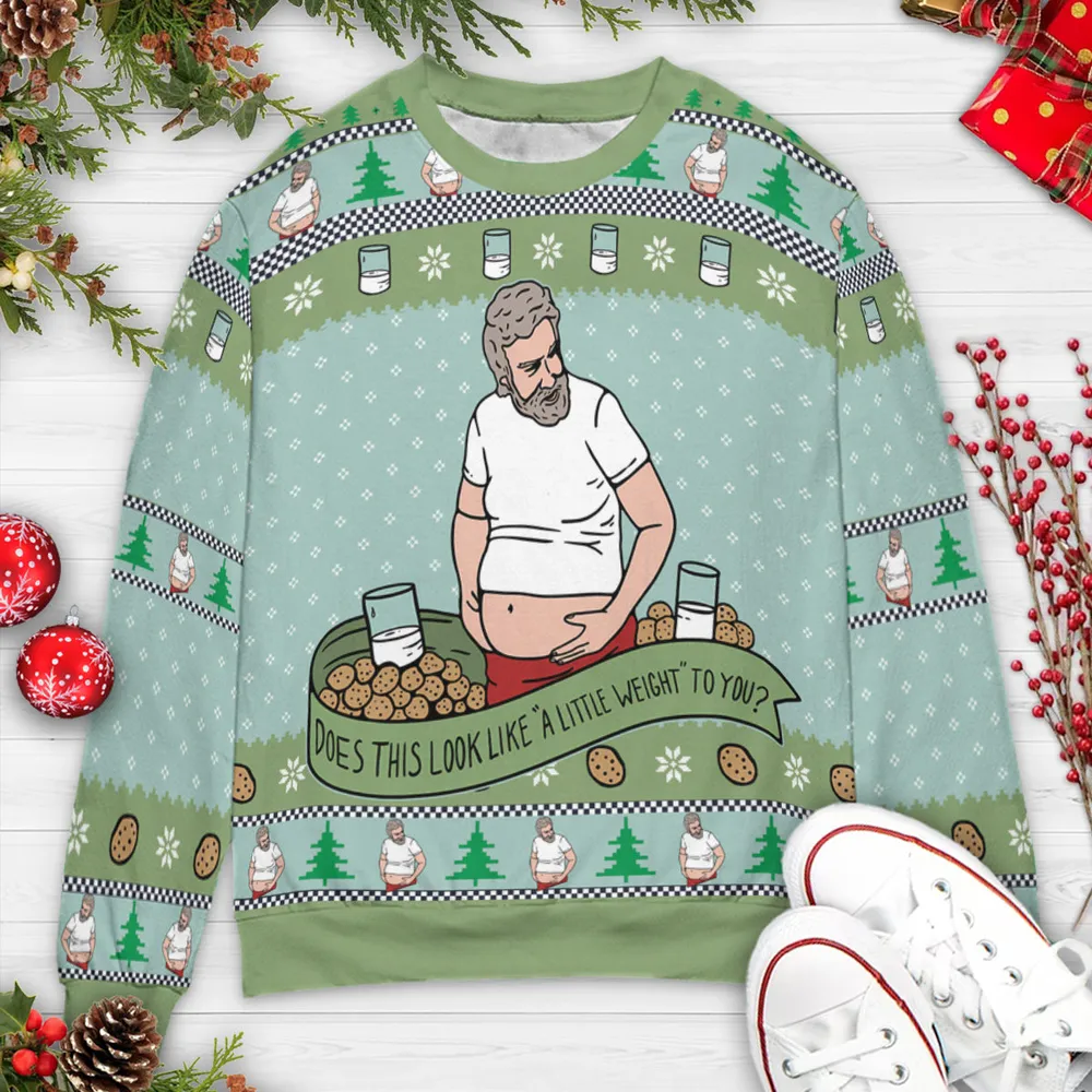 A Little Weight Ugly Christmas Sweatshirt - 3