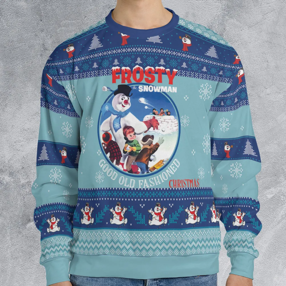 Frosty Snowman Ugly Christmas Sweatshirt - 1
